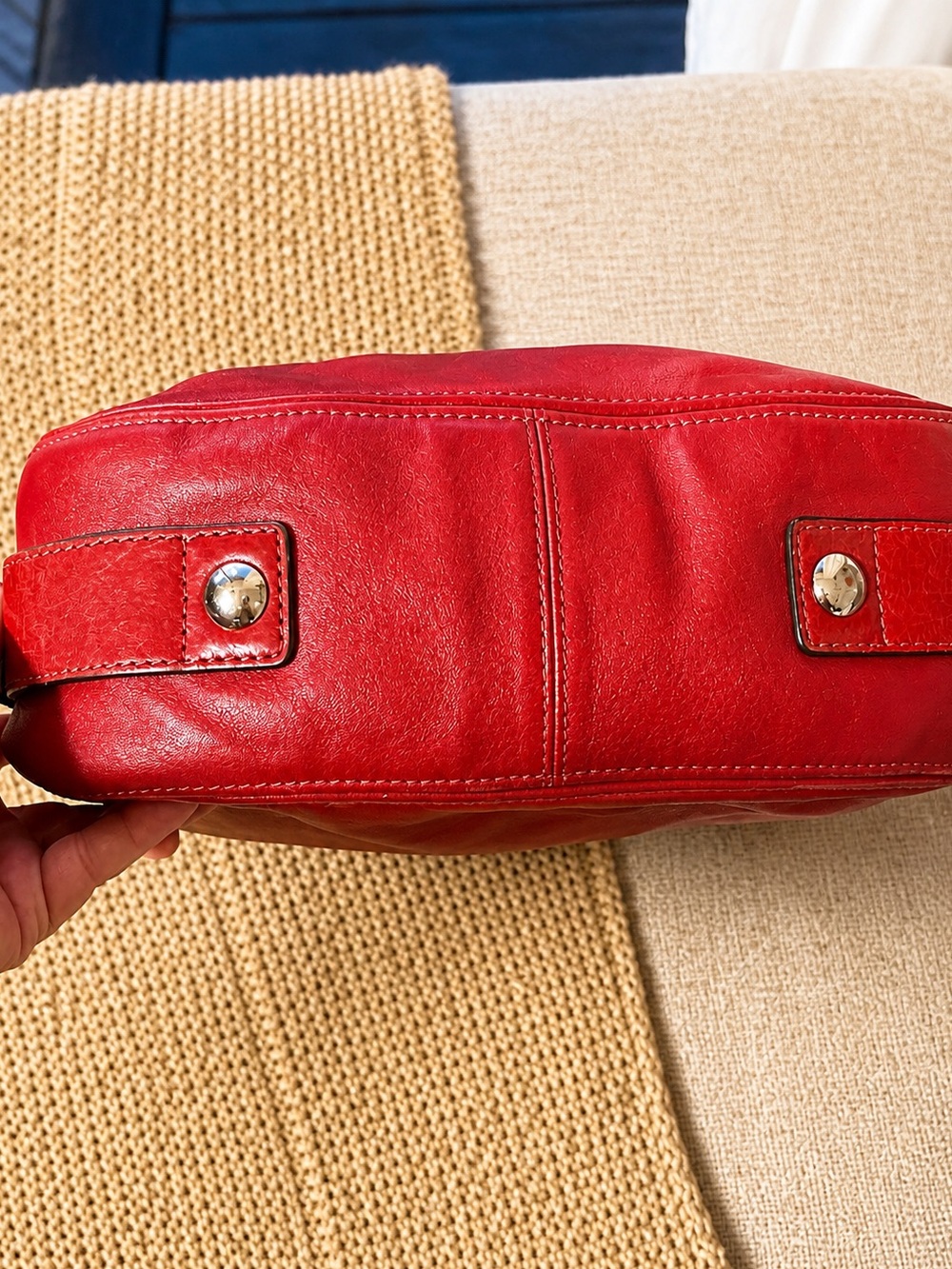 Coach Cherry Red Leather
Shoulder Bag #F12071 - Picture 2 of 6